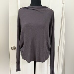 Michael Stars Charcoal Long Sleeve Top